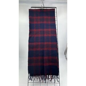 Johnstons of Elgin Scarf all Lambswool Plaid Plaid Winter Fringe 62x12" Scotland
